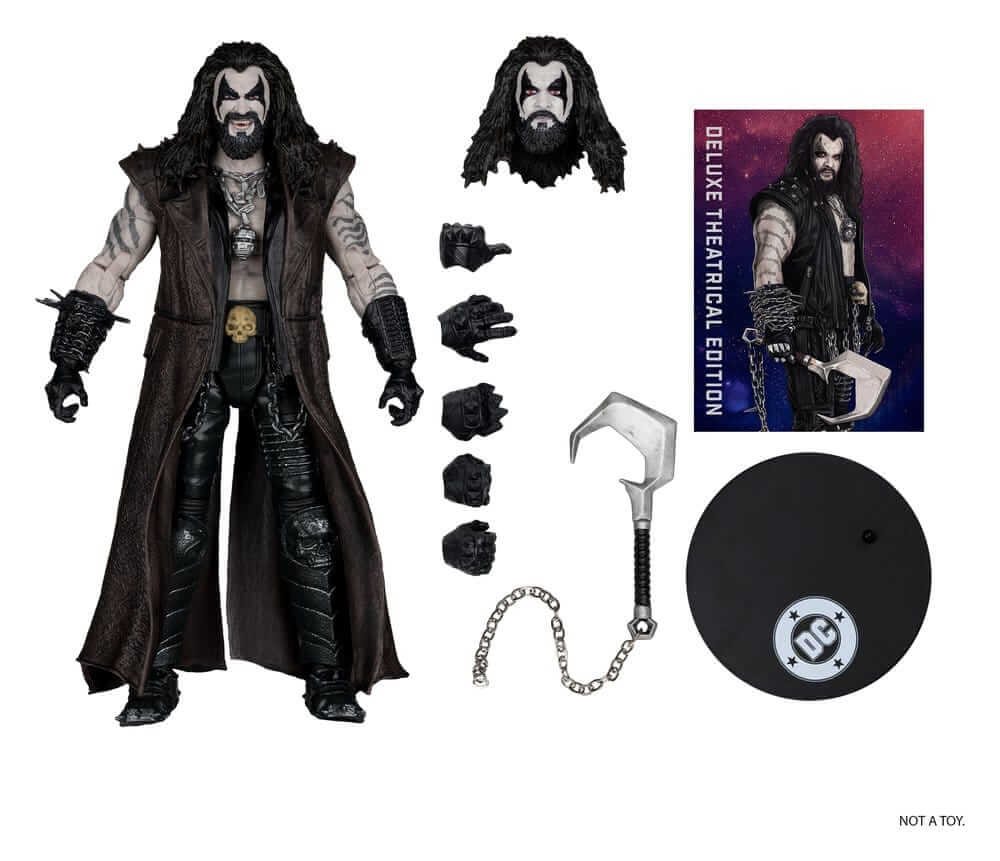 Supergirl (2026) DC Theatrical Deluxe Edition Actionfigur Lobo 19 cm with accessories and packaging