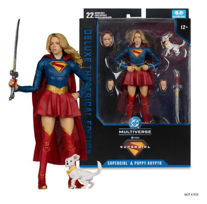Supergirl (2026) DC Theatrical Deluxe Edition Actionfigur Supergirl & Baby Krypto 17 cm in Verpackung