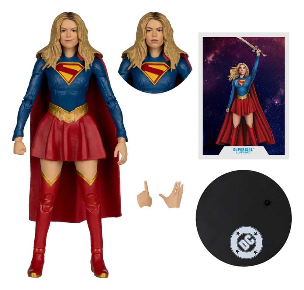 Supergirl (2026) DC Theatrical Edition Actionfigur Supergirl 17 cm, inklusive Austauschköpfen und Händen.