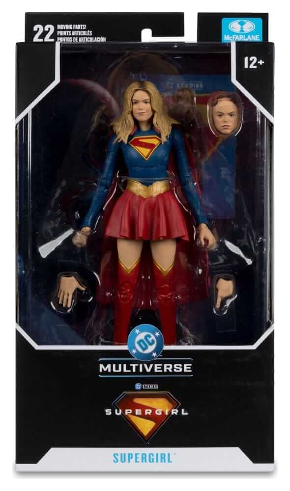 Supergirl (2026) DC Theatrical Edition Actionfigur Supergirl 17 cm in Verpackung mit Wechselkopf.